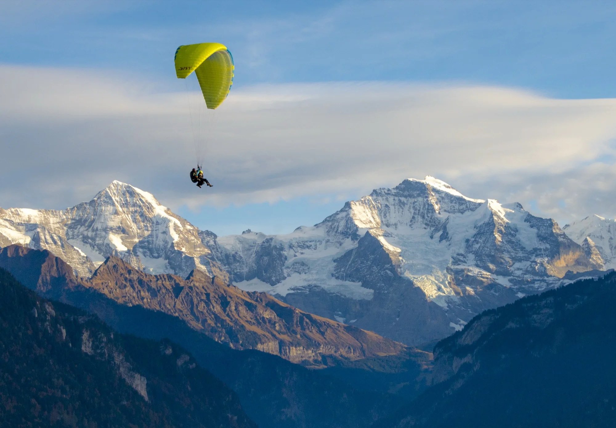 A view across the mountains near Interlaken